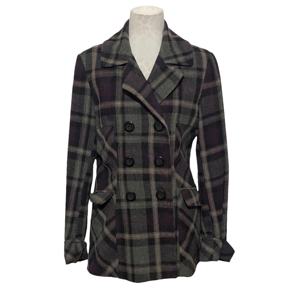 Moda International Vintage Plaid Peacoat
